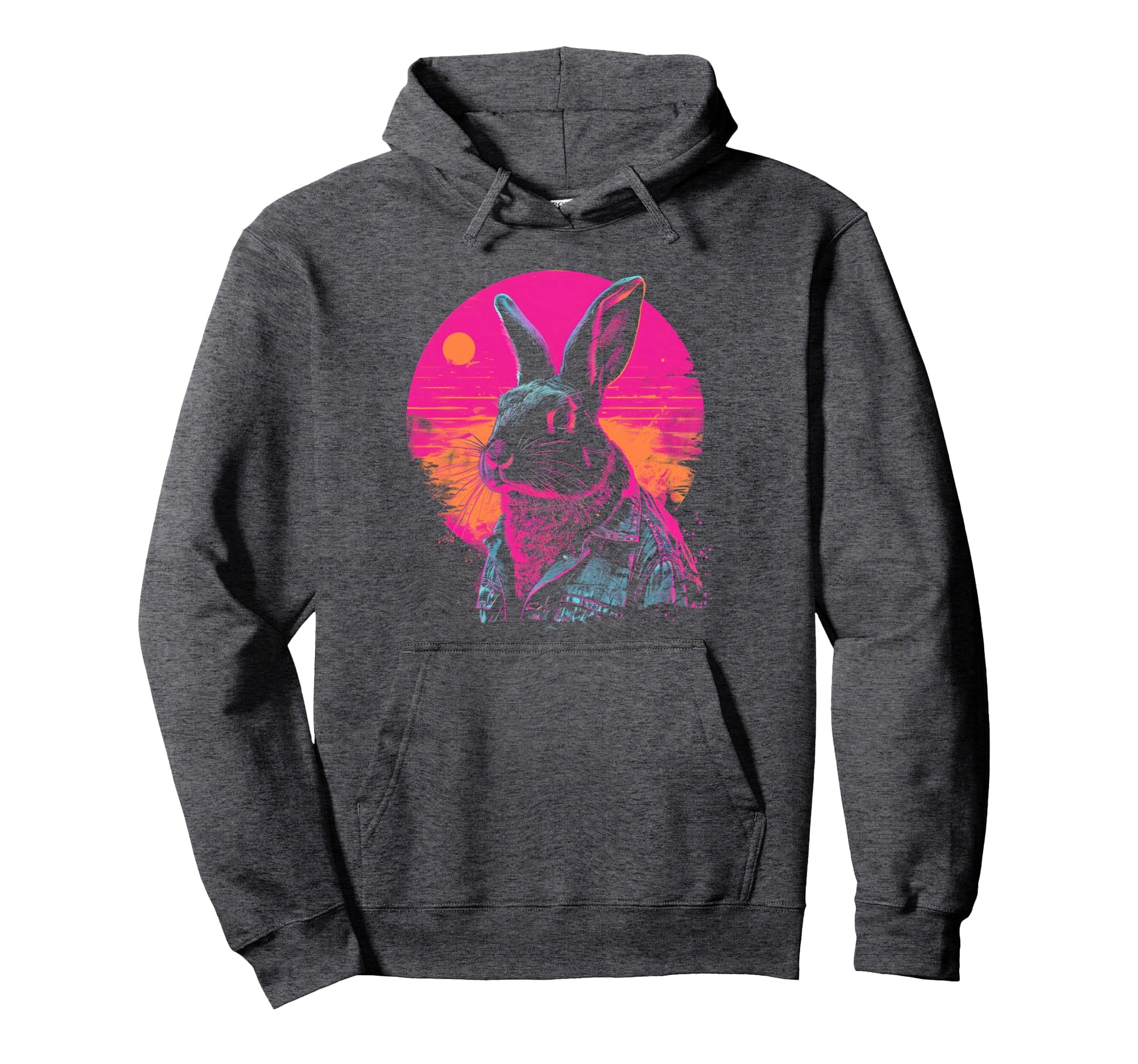 Rabbit Bunny Vaporwave Aesthetic Hoodie - Custom Art Print for Adults - T-Shirt, Sweatshirt, Hoodie