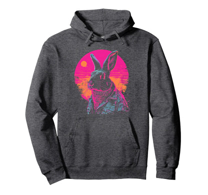 Rabbit Bunny Vaporwave Aesthetic Hoodie - Custom Art Print for Adults - T-Shirt, Sweatshirt, Hoodie