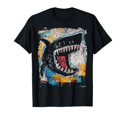 Pop Art Shark 90S Mens Graffiti T-Shirt - Casual Everyday Wear Men Women - T-Shirt, Sweatshirt, Hoodie