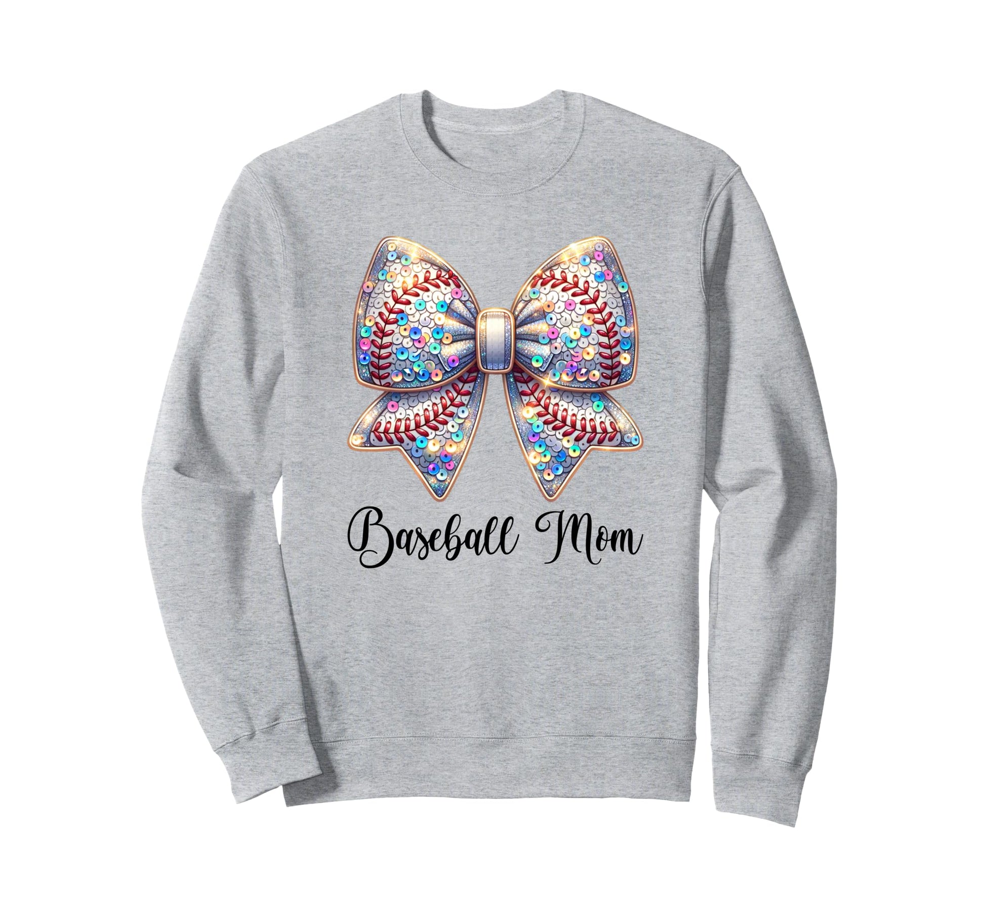 Baseball Mom Coquette Bow Sweatshirt - Novelty Apparel for Adults - T-Shirt, Sweatshirt, Hoodie