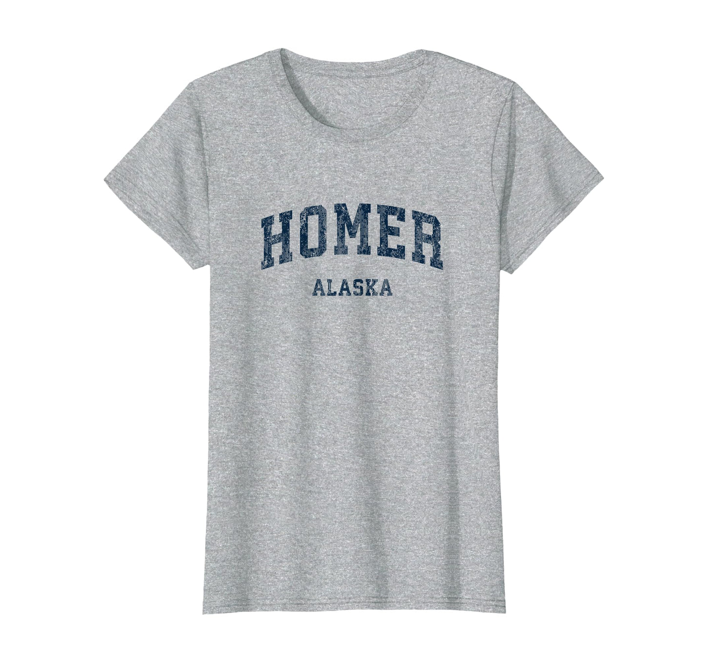 Homer Alaska Ak Varsity Sports Navy T-Shirt - Minimalist Print for Adults - T-Shirt, Sweatshirt, Hoodie