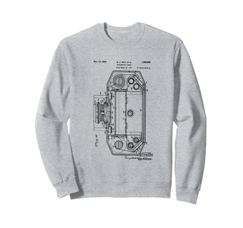 Camera Photographic Patent 1934 Sweatshirt - Aesthetic Graphic for Adults - T-Shirt, Sweatshirt, Hoodie