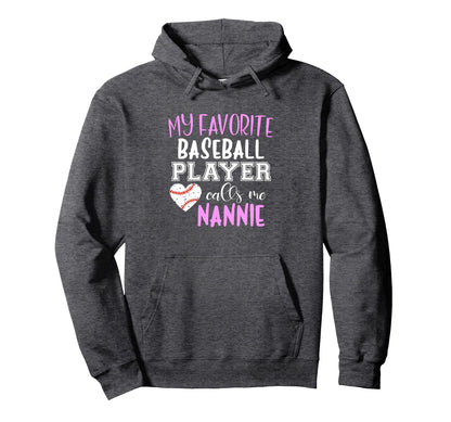 My Favorite Baseball Player Call Me Hoodie - Trendy Graphic for Adults - T-Shirt, Sweatshirt, Hoodie