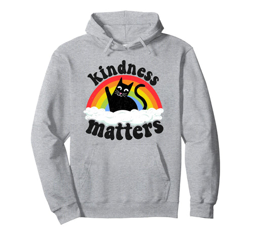 Cat Anti Bullying Rainbow Kindness Hoodie - Streetwear Style for Adults - T-Shirt, Sweatshirt, Hoodie