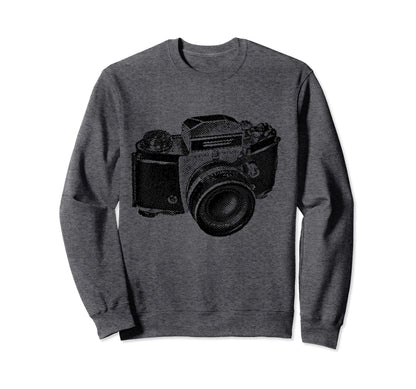 Camera Distressed Camera Artwork Sweatshirt - Minimalist Print Men Women - T-Shirt, Sweatshirt, Hoodie