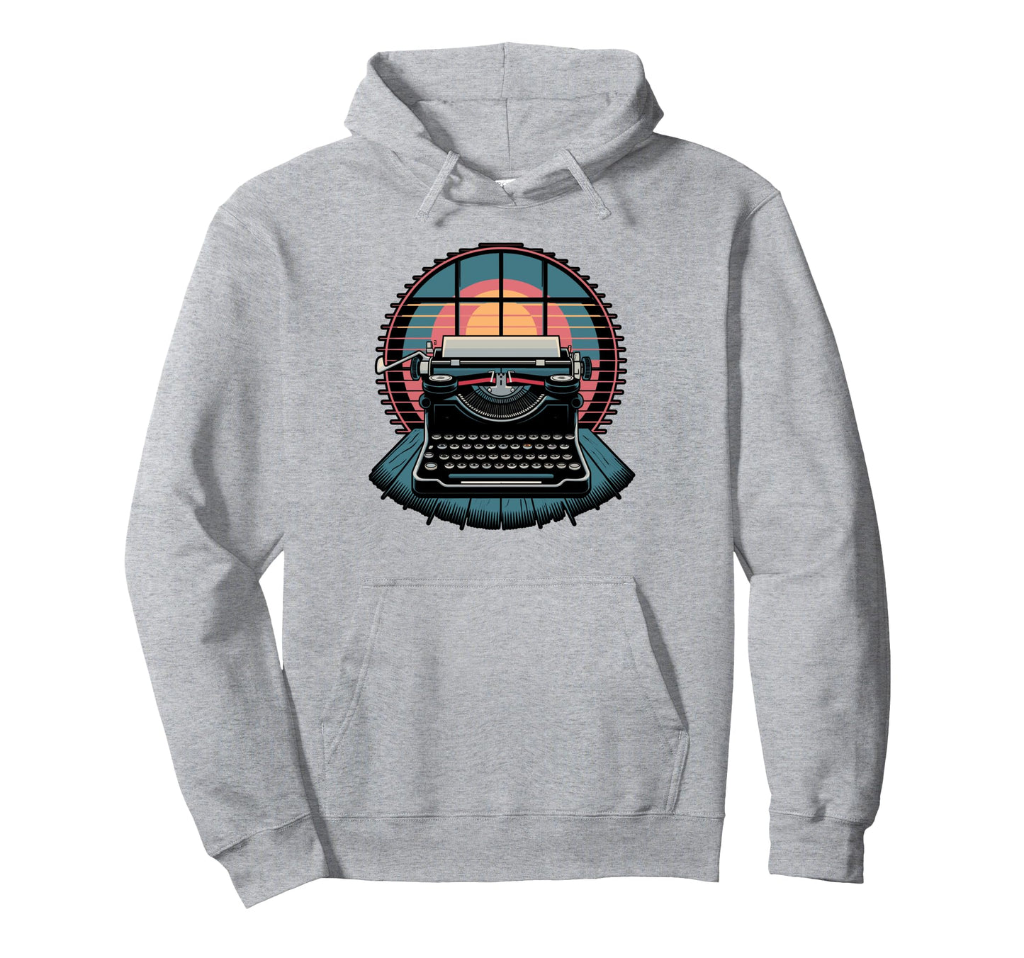 Typewriter 80S Writer Author Typist Hoodie - Custom Art Print Unisex - T-Shirt, Sweatshirt, Hoodie