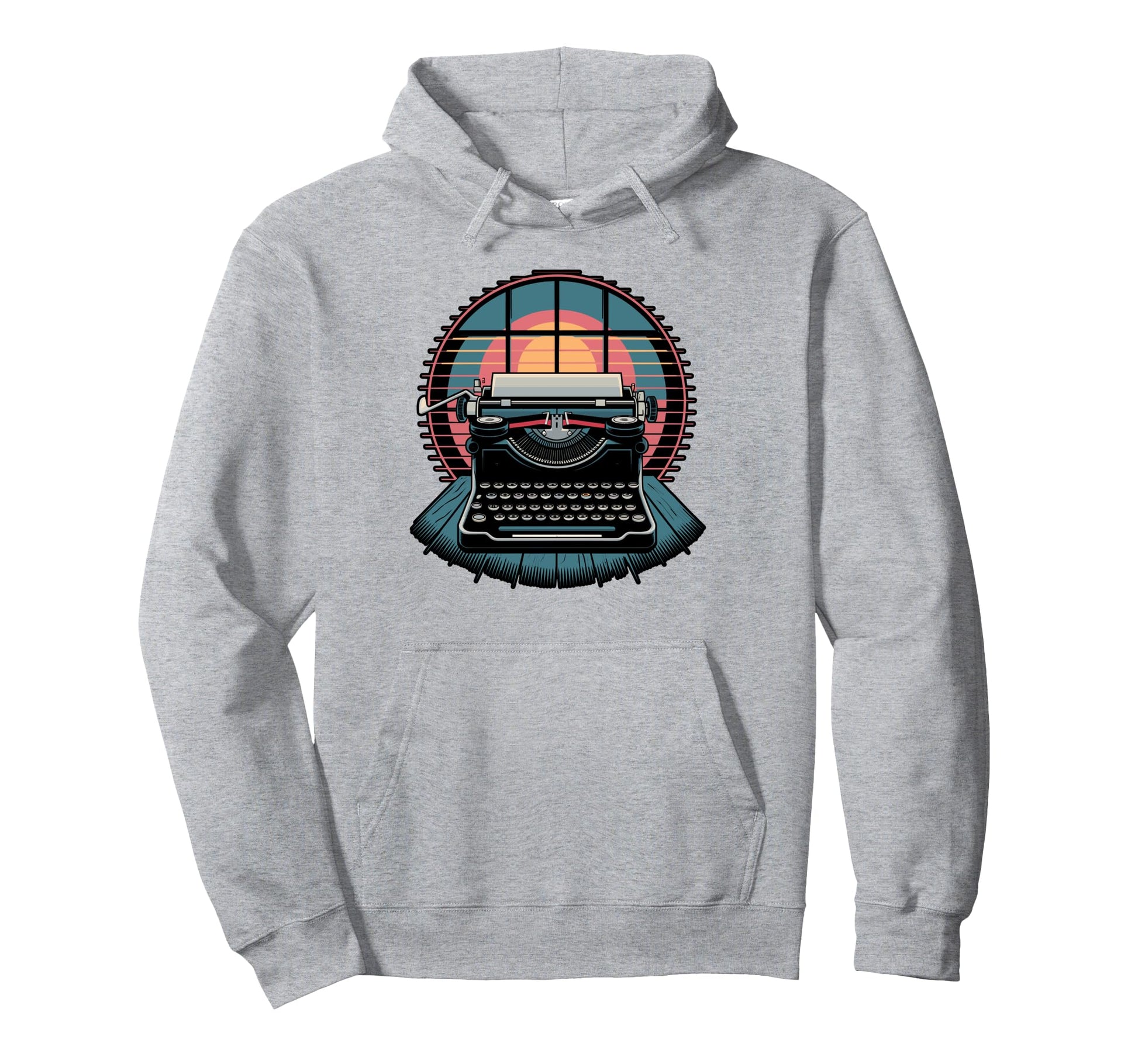 Typewriter 80S Writer Author Typist Hoodie - Custom Art Print Unisex - T-Shirt, Sweatshirt, Hoodie