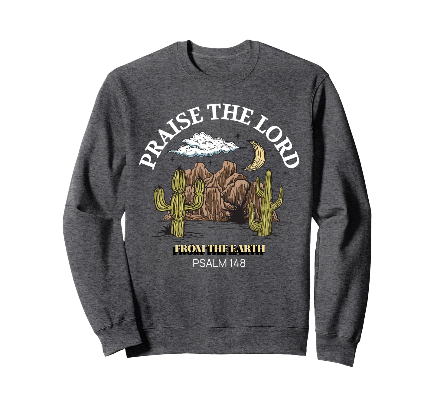 Boho Christian Camping Psalm Sweatshirt - Minimalist Print for Adults - T-Shirt, Sweatshirt, Hoodie