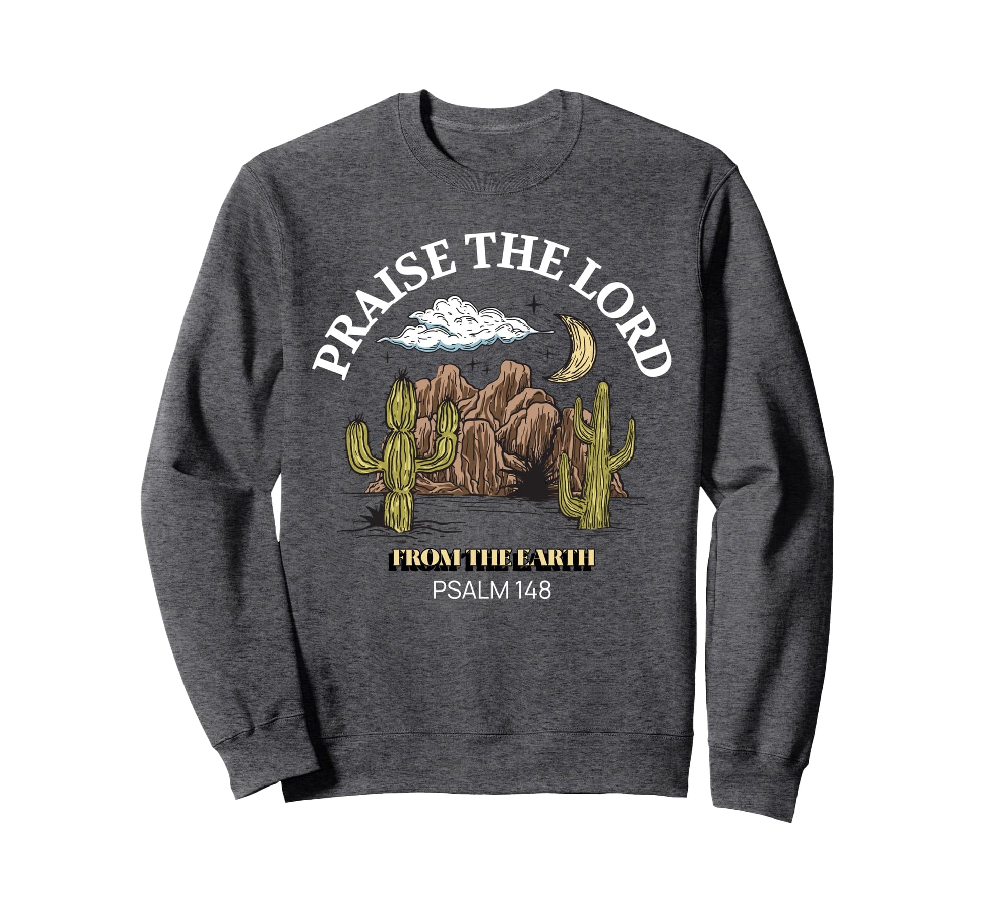 Boho Christian Camping Psalm Sweatshirt - Minimalist Print for Adults - T-Shirt, Sweatshirt, Hoodie
