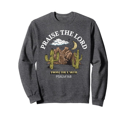 Boho Christian Camping Psalm Sweatshirt - Minimalist Print for Adults - T-Shirt, Sweatshirt, Hoodie