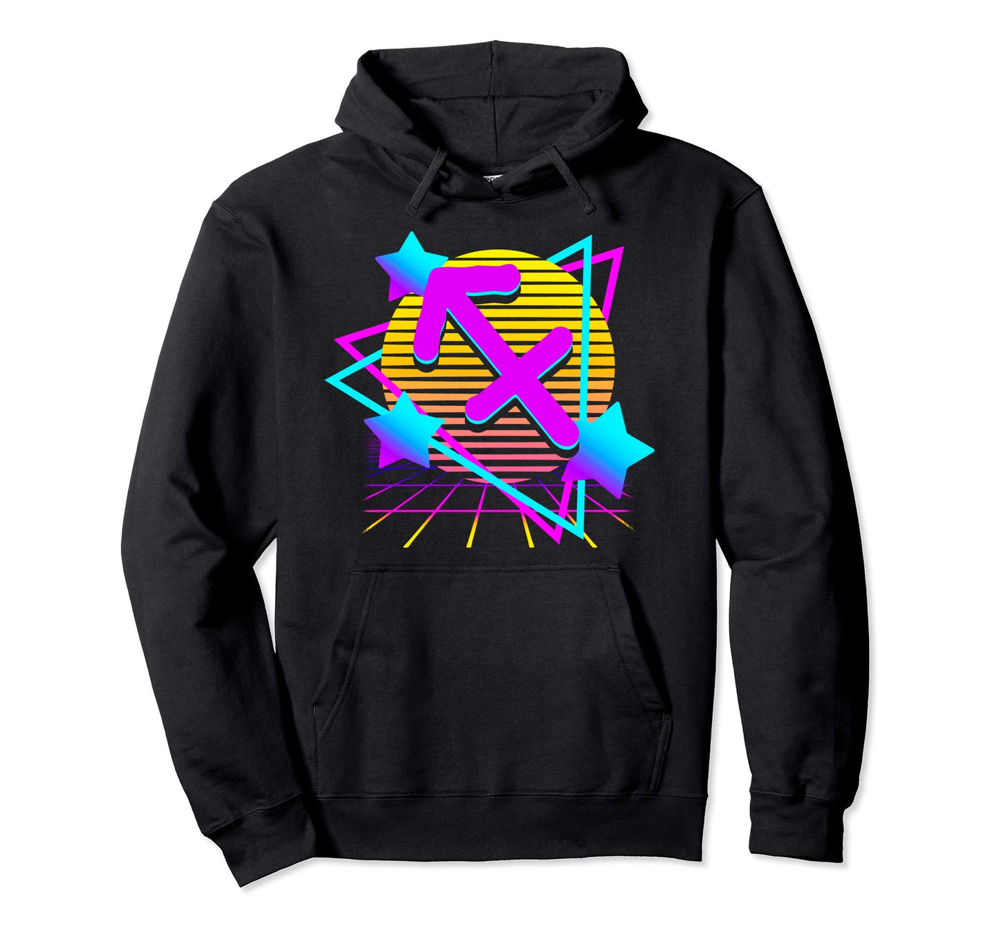 Vaporwave Synthwave Sagittarius Hoodie - Casual Everyday Wear Men Women - T-Shirt, Sweatshirt, Hoodie