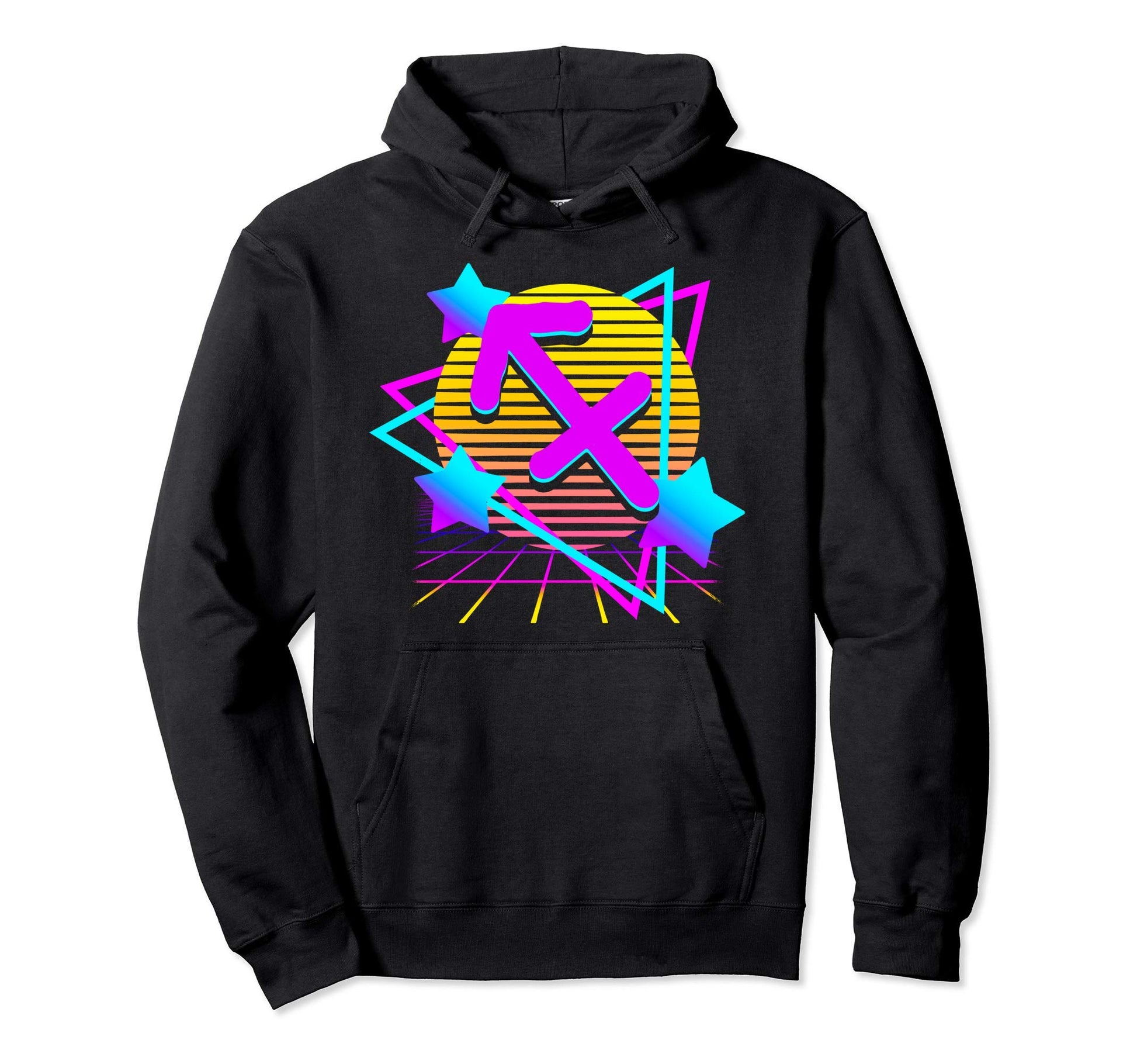 Vaporwave Synthwave Sagittarius Hoodie - Casual Everyday Wear Men Women - T-Shirt, Sweatshirt, Hoodie