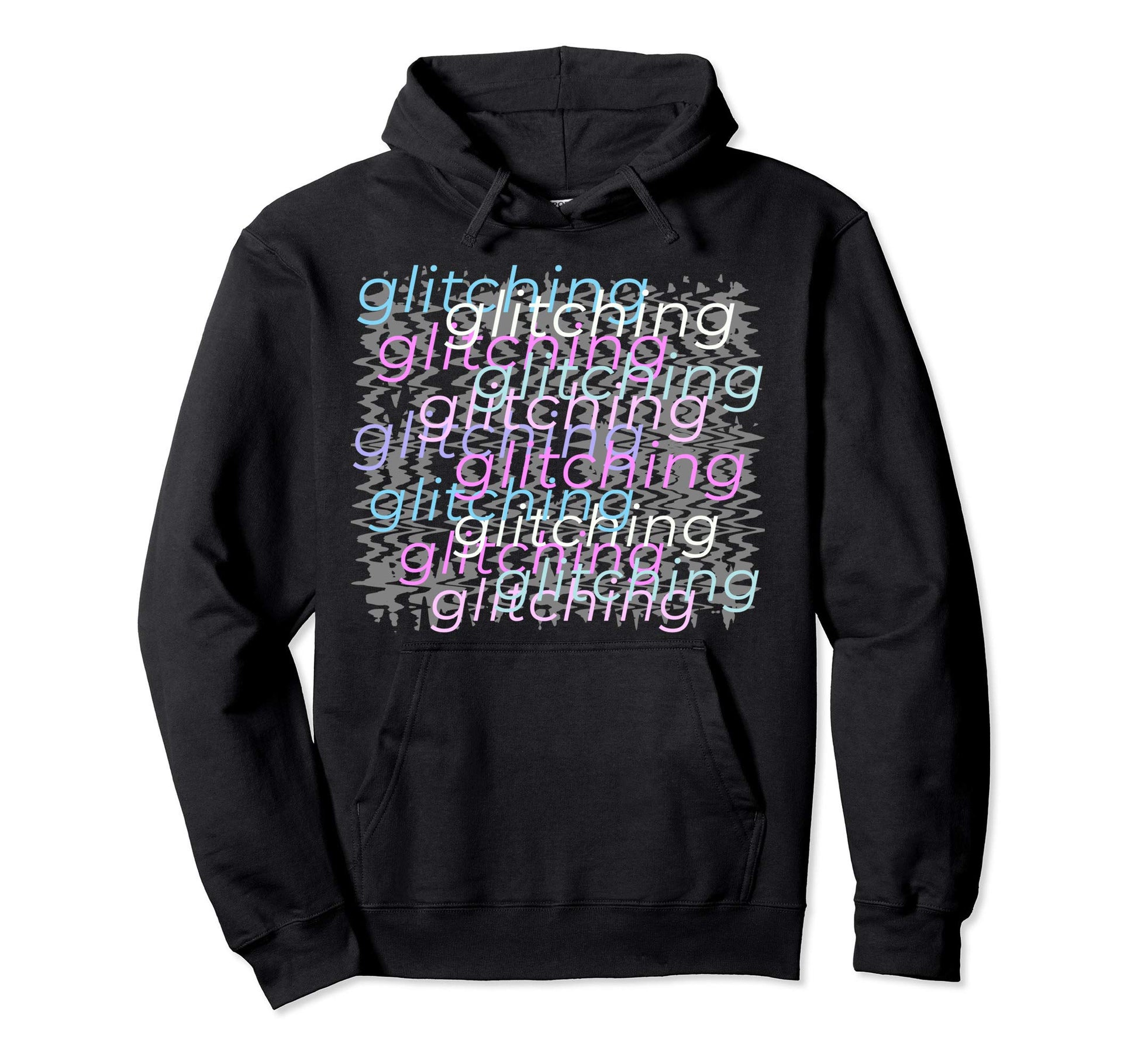 Glitching Vaporwave Aesthetic Emotional Hoodie - Aesthetic Graphic Unisex - T-Shirt, Sweatshirt, Hoodie