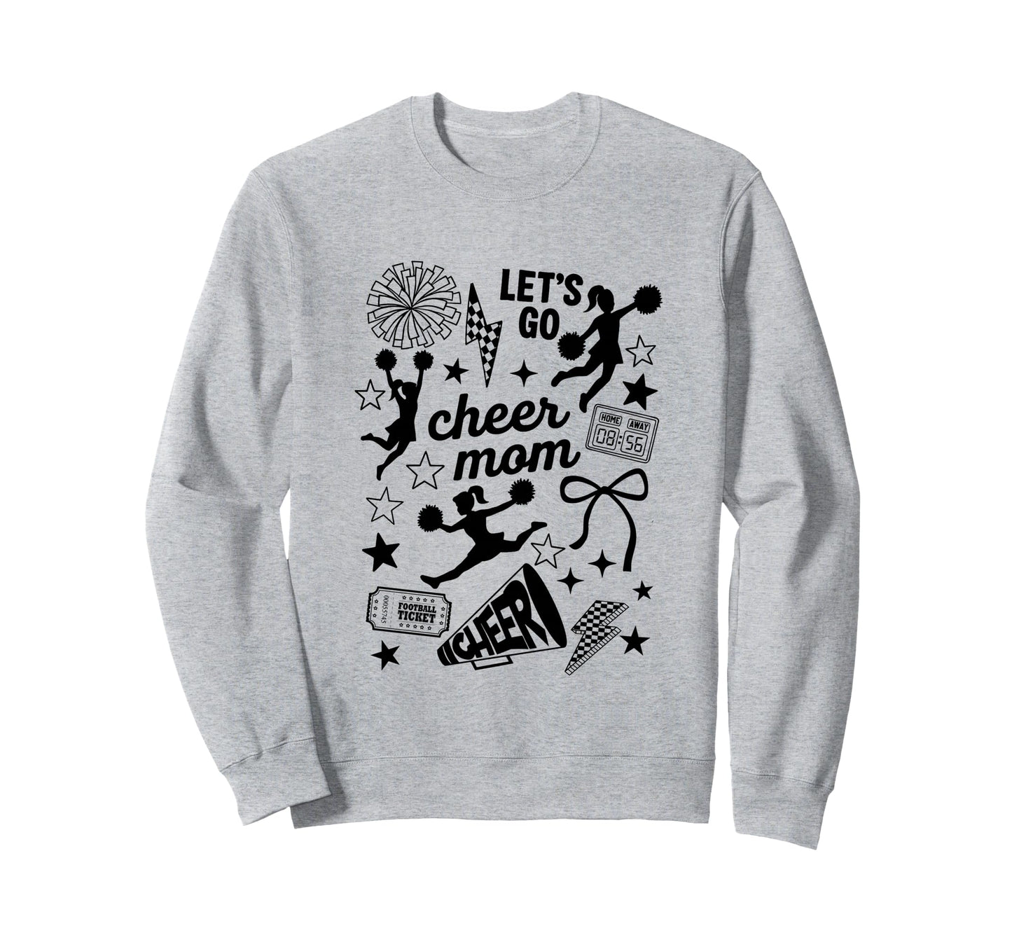 Cheer Mom Football Cheerleading Sweatshirt - Unique Graphic for Adults - T-Shirt, Sweatshirt, Hoodie