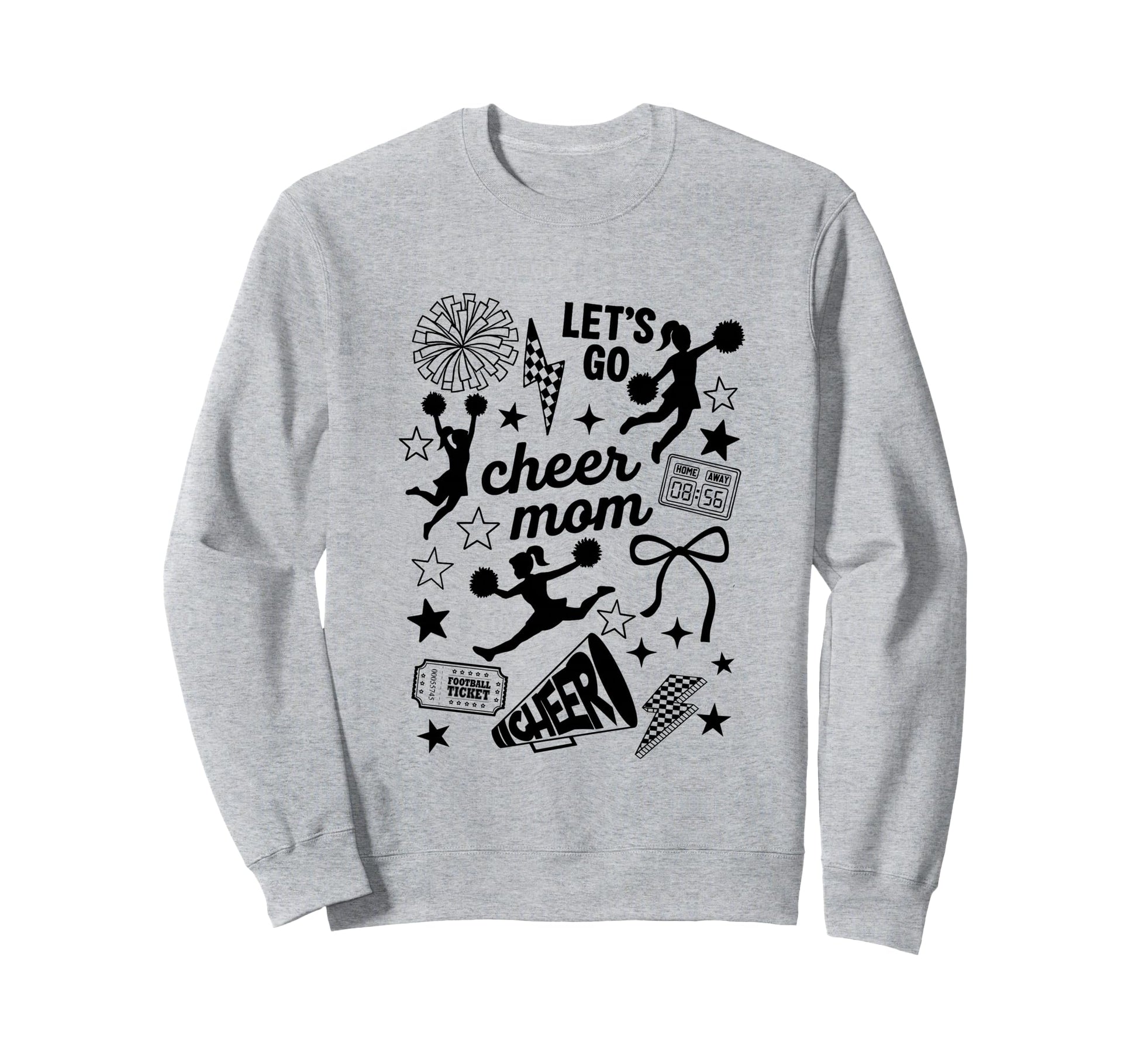 Cheer Mom Football Cheerleading Sweatshirt - Unique Graphic for Adults - T-Shirt, Sweatshirt, Hoodie