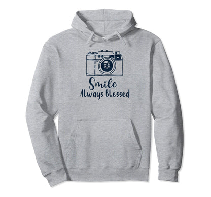 Camera Smile Always Blessed Hoodie - Aesthetic Graphic for Adults - T-Shirt, Sweatshirt, Hoodie
