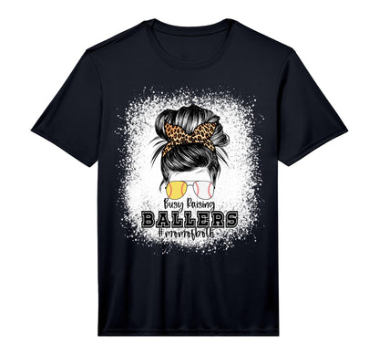 Baseball Softball Busy Raising Ballers T-Shirt - Unique Graphic for Adults - T-Shirt, Sweatshirt, Hoodie