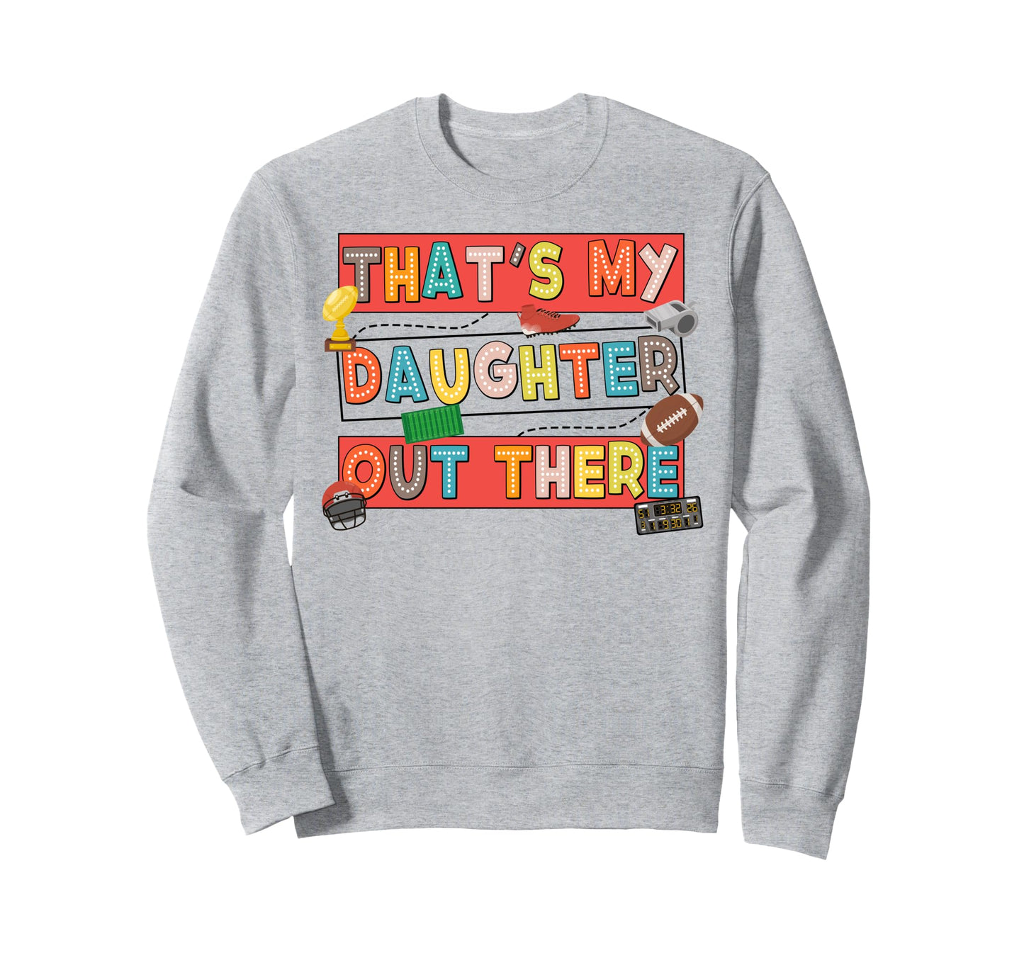 Football Mom Dad Biggest Fan Sweatshirt - Minimalist Print for Adults - T-Shirt, Sweatshirt, Hoodie