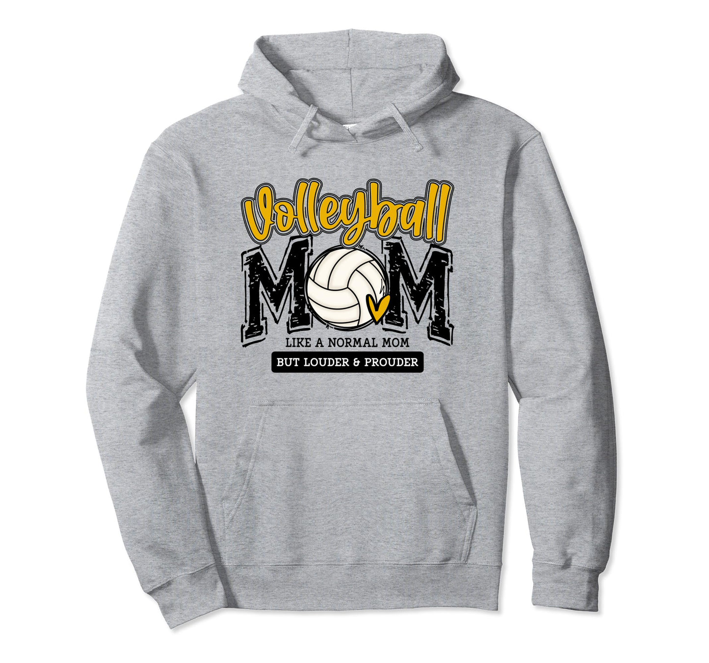 Volleyball Mom Yellow Game Day Mama Hoodie - Graphic Print for Adults - T-Shirt, Sweatshirt, Hoodie