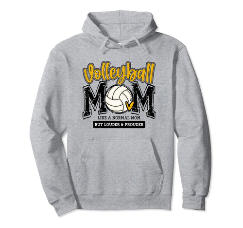 Volleyball Mom Yellow Game Day Mama Hoodie - Graphic Print for Adults - T-Shirt, Sweatshirt, Hoodie