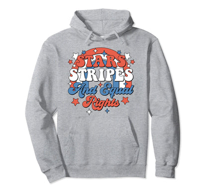 Star Stripes And Equal Rights Rainbow Hoodie - Custom Art Print Men Women - T-Shirt, Sweatshirt, Hoodie