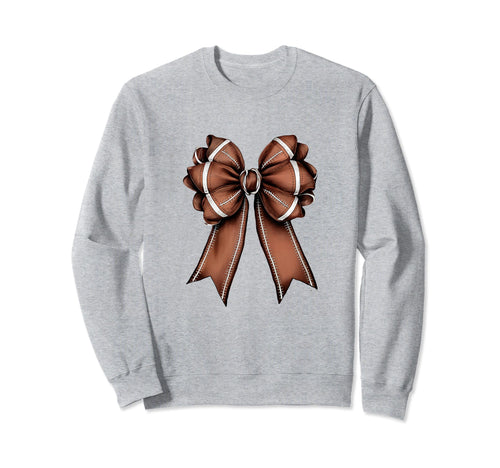 Womens Moms Coquette Bow Football Sweatshirt - Trendy Graphic Men Women - T-Shirt, Sweatshirt, Hoodie