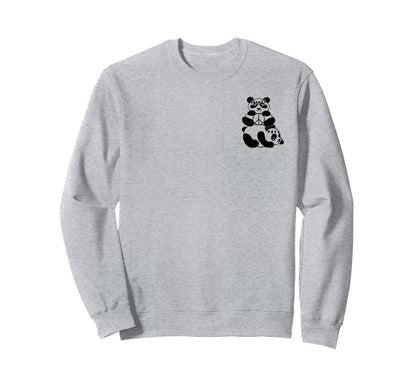 Chill Pandas Love And Peace Flower Sweatshirt - Aesthetic Graphic Unisex - T-Shirt, Sweatshirt, Hoodie