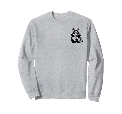 Chill Pandas Love And Peace Flower Sweatshirt - Aesthetic Graphic Unisex - T-Shirt, Sweatshirt, Hoodie