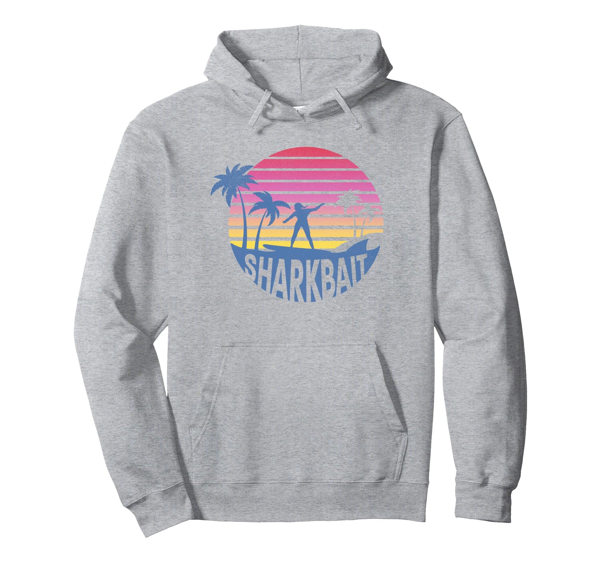 Trendy Shark Rainbow Shark Bait Hoodie - Unique Graphic Men Women - T-Shirt, Sweatshirt, Hoodie