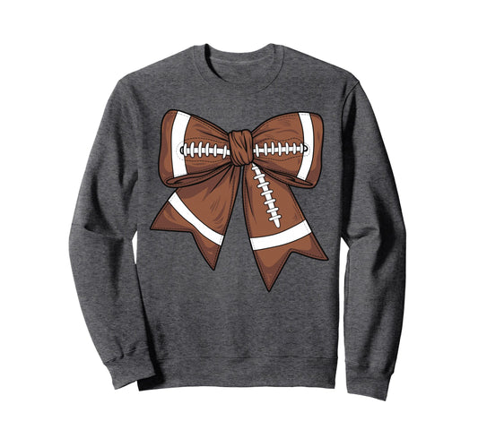 Football Coquette Bow Football Sweatshirt - Aesthetic Graphic Men Women - T-Shirt, Sweatshirt, Hoodie