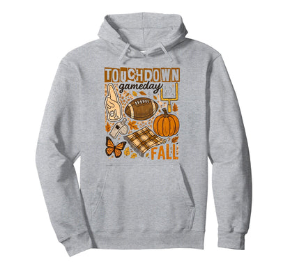 Touchdown Football Mom Streetwear Fall Hoodie - Novelty Apparel Men Women - T-Shirt, Sweatshirt, Hoodie