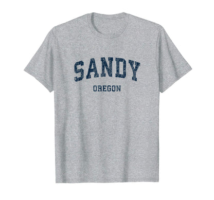 Sandy Oregon Or Varsity Sports Navy T-Shirt - Fun Novelty Design for Adults - T-Shirt, Sweatshirt, Hoodie