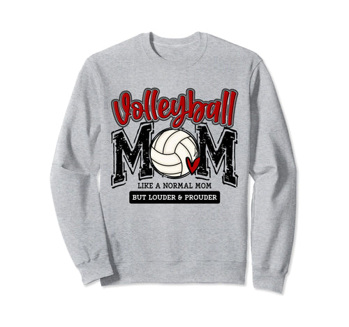 Volleyball Mom Red Game Day Mama Sweatshirt - Graphic Print Men Women - T-Shirt, Sweatshirt, Hoodie