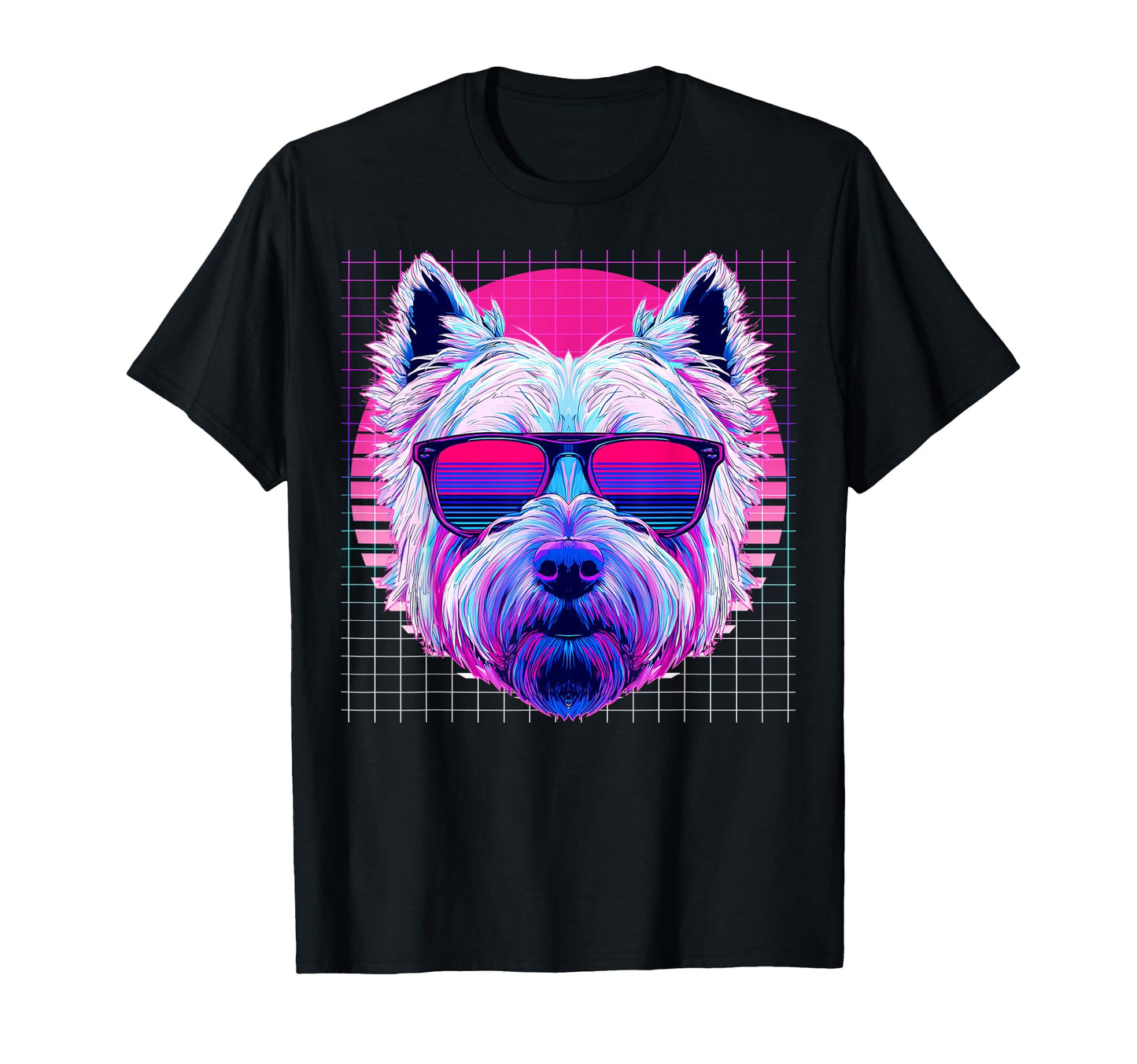 West Highland Terrier Sunglasses Dog T-Shirt - Custom Art Print Men Women - T-Shirt, Sweatshirt, Hoodie