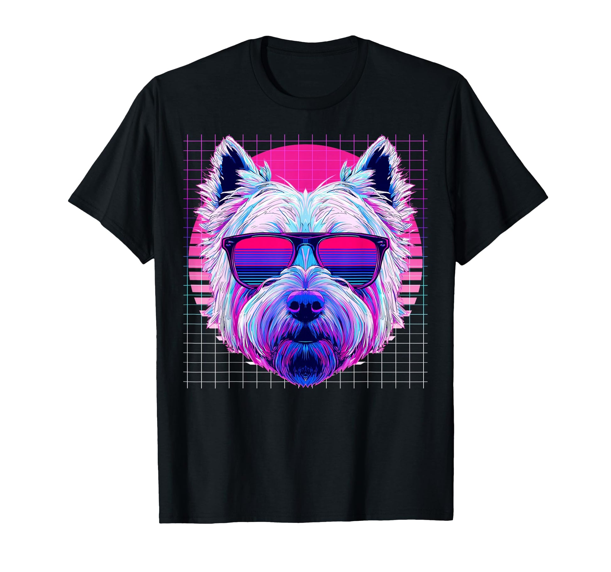 West Highland Terrier Sunglasses Dog T-Shirt - Custom Art Print Men Women - T-Shirt, Sweatshirt, Hoodie