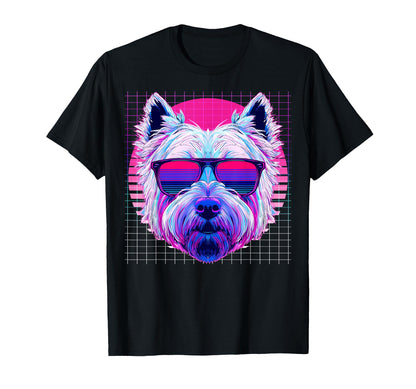 West Highland Terrier Sunglasses Dog T-Shirt - Custom Art Print Men Women - T-Shirt, Sweatshirt, Hoodie