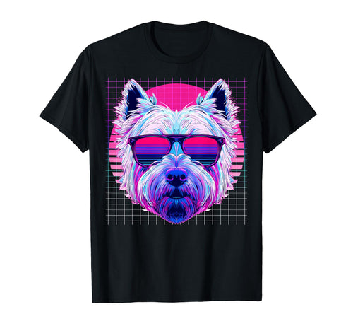 West Highland Terrier Sunglasses Dog T-Shirt - Custom Art Print Men Women - T-Shirt, Sweatshirt, Hoodie