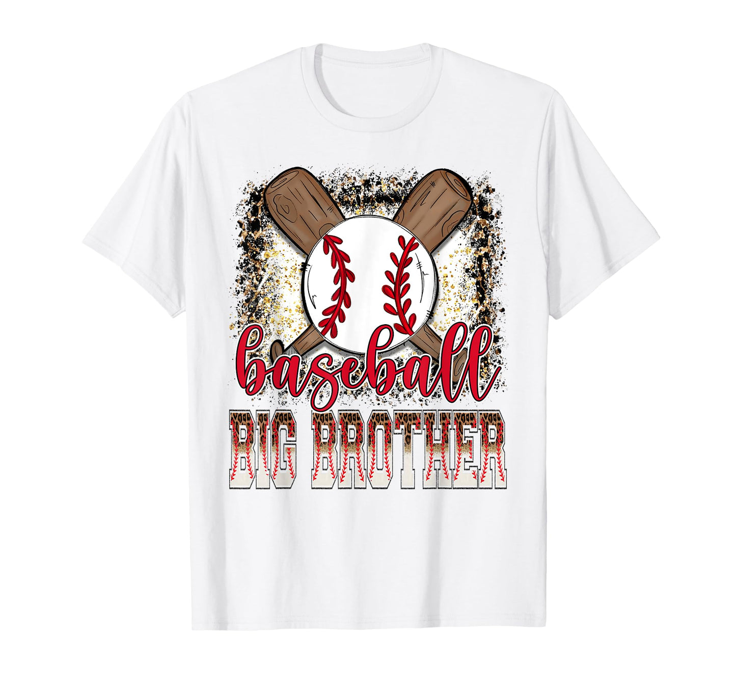 Baseball Big Brother Leopard Proud T-Shirt - Custom Art Print Men Women - T-Shirt, Sweatshirt, Hoodie