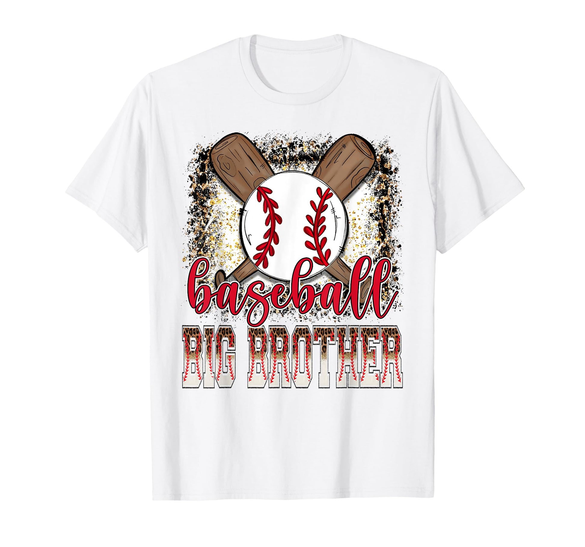 Baseball Big Brother Leopard Proud T-Shirt - Custom Art Print Men Women - T-Shirt, Sweatshirt, Hoodie