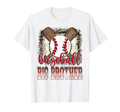 Baseball Big Brother Leopard Proud T-Shirt - Custom Art Print Men Women - T-Shirt, Sweatshirt, Hoodie
