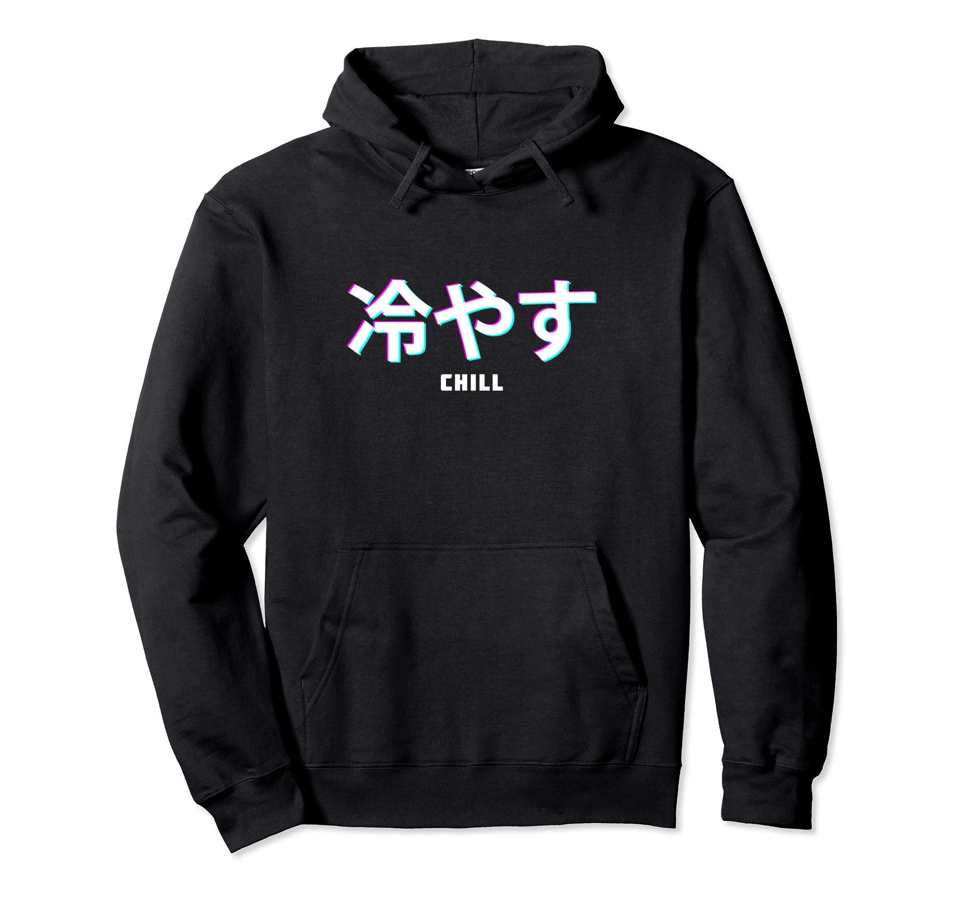 Chill Japanese Text Vaporwave Aesthetic Hoodie - Graphic Print Men Women - T-Shirt, Sweatshirt, Hoodie
