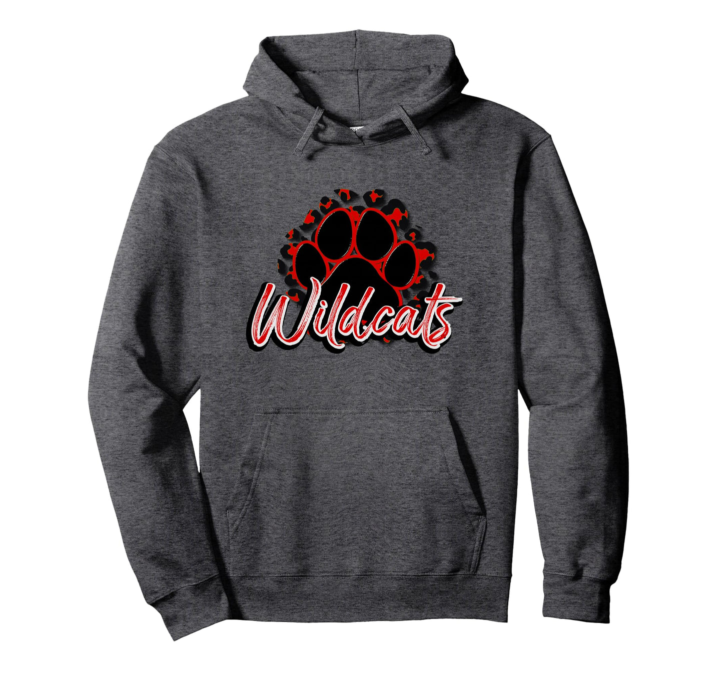 Wildcats Red Black Cheetah School Sports Hoodie - Streetwear Style Unisex - T-Shirt, Sweatshirt, Hoodie