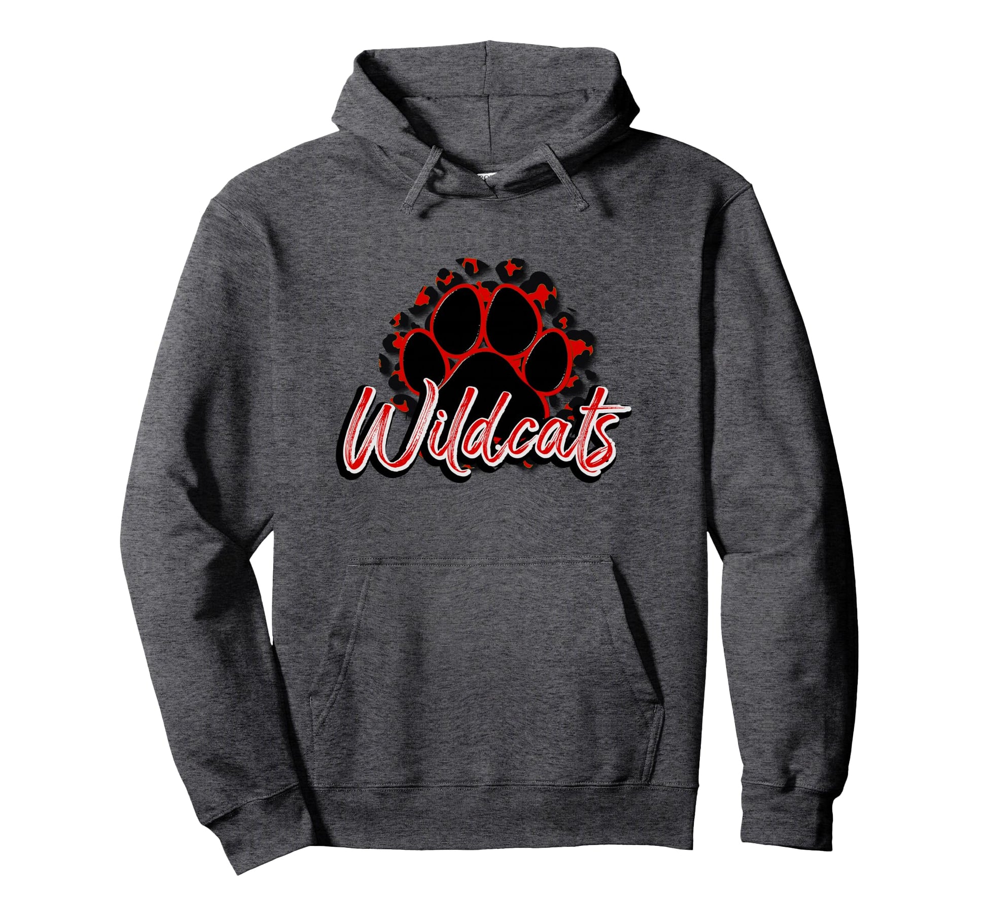 Wildcats Red Black Cheetah School Sports Hoodie - Streetwear Style Unisex - T-Shirt, Sweatshirt, Hoodie