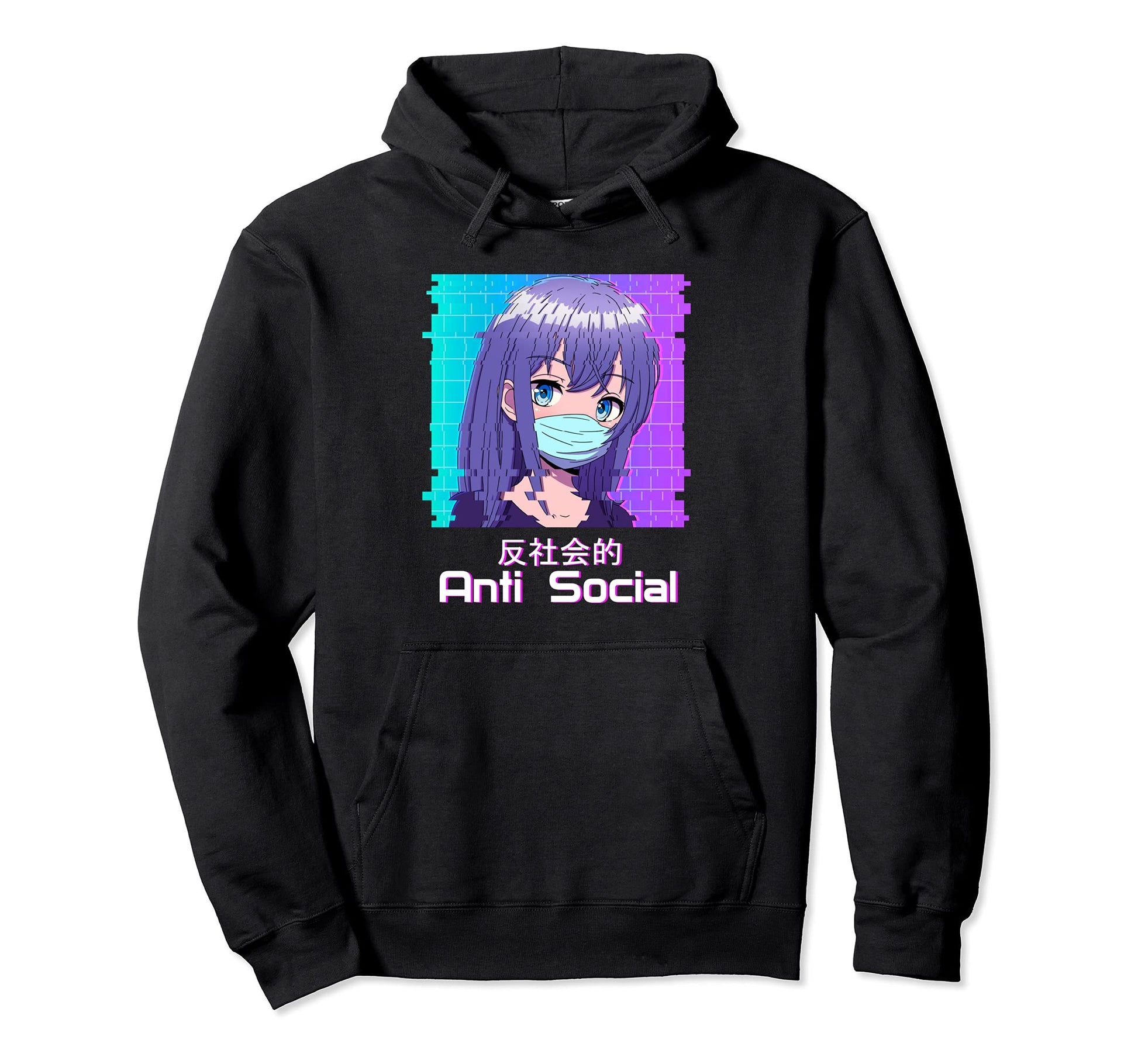 Anti Social Anime Japanische Hoodie - Casual Everyday Wear Men Women - T-Shirt, Sweatshirt, Hoodie