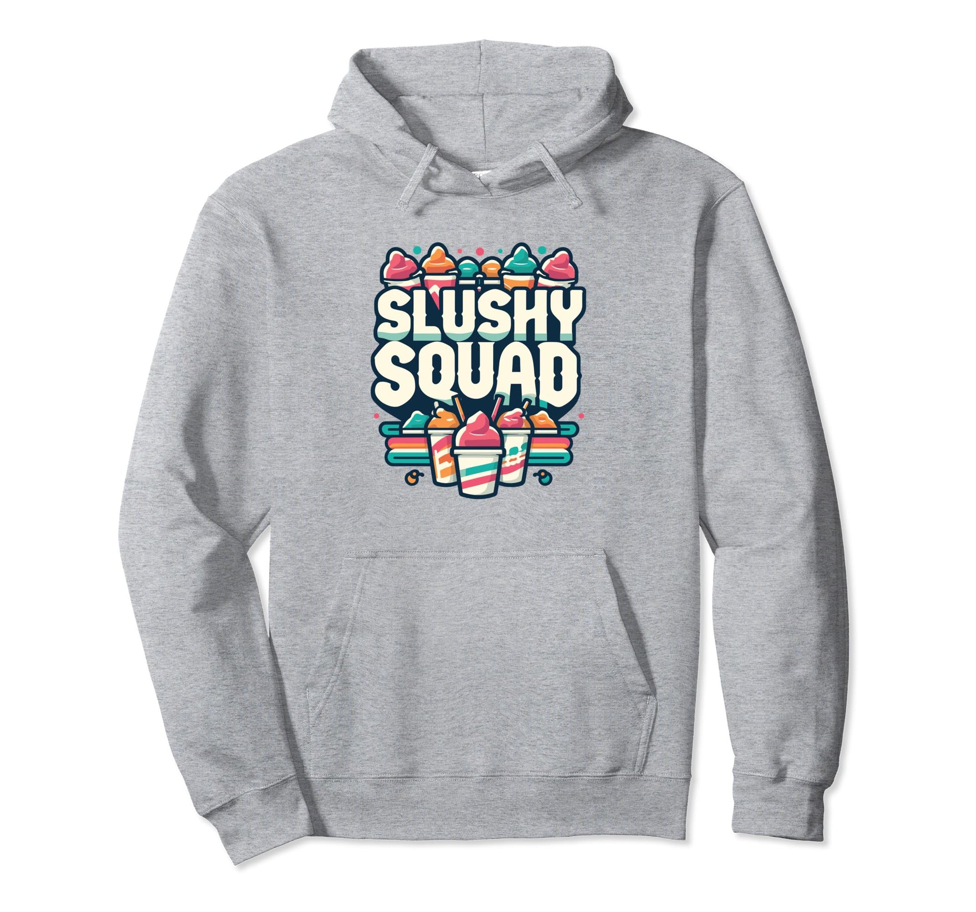 Slushy Squad Rainbow Line Up Hoodie - Graphic Print for Adults - T-Shirt, Sweatshirt, Hoodie