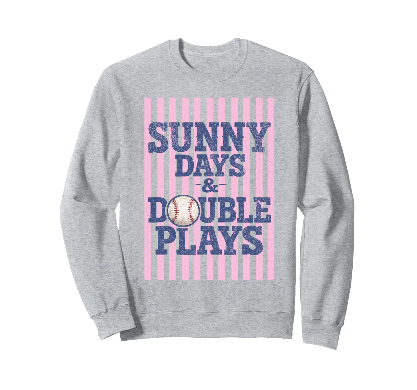 Sunny Baseball Days And Double Plays Sweatshirt - Minimalist Print Unisex - T-Shirt, Sweatshirt, Hoodie
