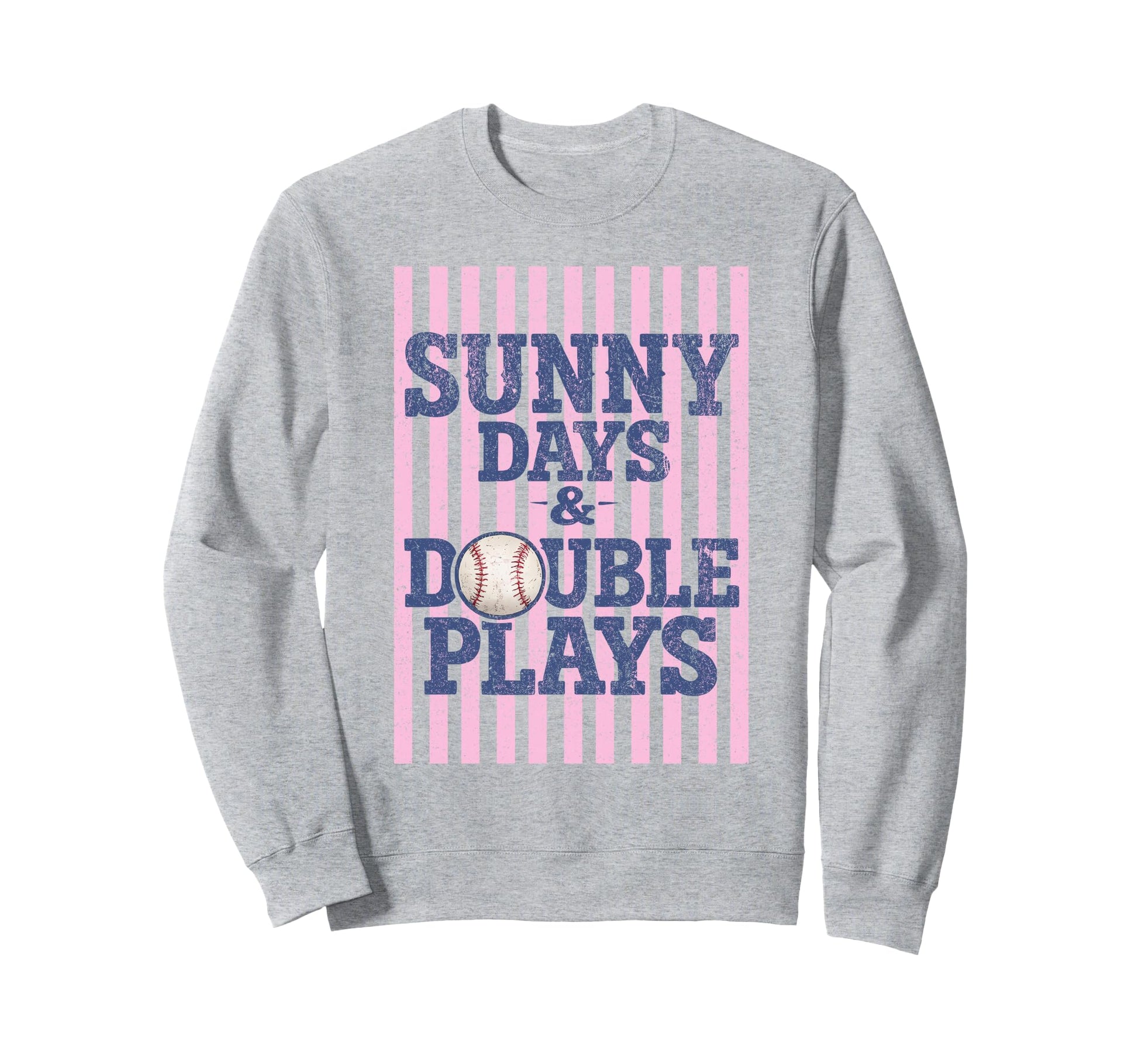 Sunny Baseball Days And Double Plays Sweatshirt - Minimalist Print Unisex - T-Shirt, Sweatshirt, Hoodie