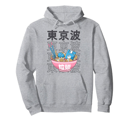 Digital Ramen Bowl Kawaii Aesthetic Hoodie - Unique Graphic Men Women - T-Shirt, Sweatshirt, Hoodie