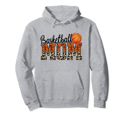 Basketball Mom Leopard Basketball Mama Hoodie - Custom Art Print Unisex - T-Shirt, Sweatshirt, Hoodie