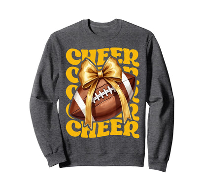 Game Day Yellow Cheerleader Mom Sweatshirt - Trendy Graphic for Adults - T-Shirt, Sweatshirt, Hoodie